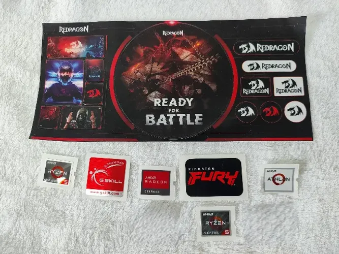Adesivos Amd Ryzen 5 7 Radeon Kingston Fury G.skill Redragon
