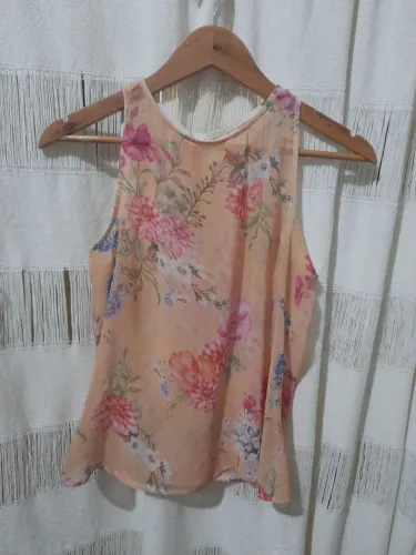 Regata Feminina Floral Chiffon