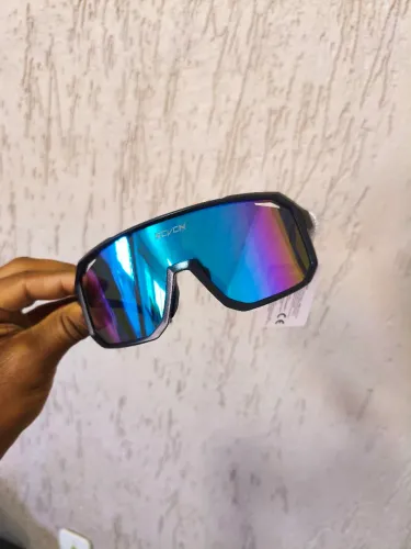 Óculos Ciclismo Corrida Esportivo UV - Lentes Espelhadas Azul