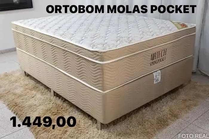 Cama Box Ortobom Molas Pocket - Novo direto de fábrica - ENTREGA HOJE !!!