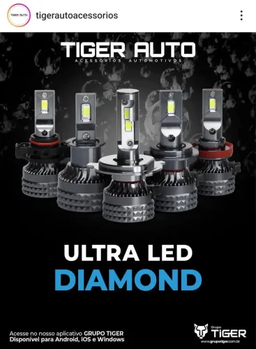 LÂMPADA LED TIGER AUTO DIAMOND 6500K  16.000 MIL LUMENS