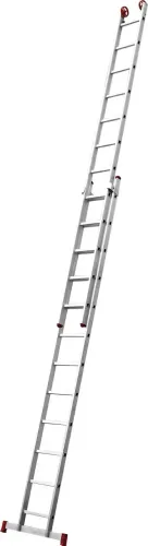 Escada extensiva de alumínio, 2 x 12 degraus, 3 em 1, ESC0621, BOTAFOGO