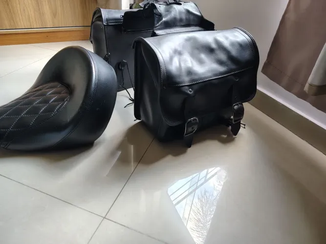 ALFORGES E BANCO PEDRINHO PARA DINA E STREET BOB HARLEY DAVIDSON