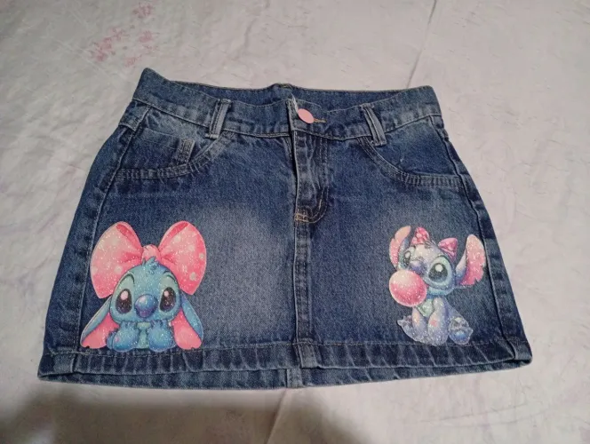 Saia jeans Stitch