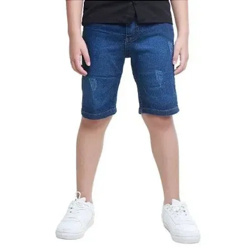 Shorts bermuda jeans infantil de 1 a 14 anos