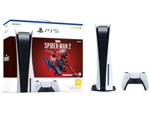 Console Playstation 5 Sony SSD 825GB Controle sem fio DualSense, Com Mídia Física + Jogo