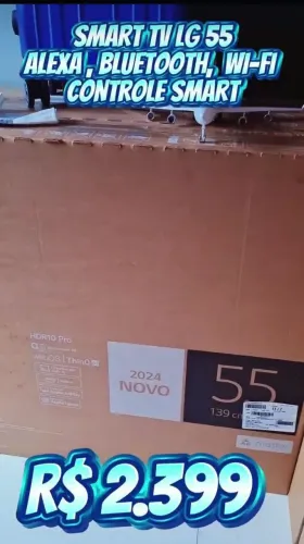 Smart TV LG 55 polegadas 4K com Alexa, Bluetooth e Controle Smart - Novo