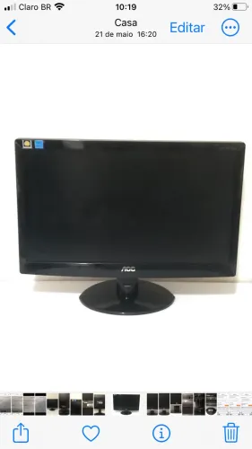 Vendo 2 monitores 14?AOC   19?LG . Ideal pra aproveitamento de peças. $100,00 os dois