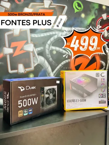 Fontes de PC 500W Duex e Gamdias
