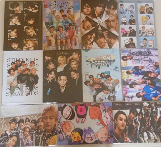 stray kids kit de 13 quadros de k-pop 