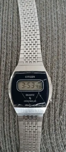 Relógio Citizen Quartz Crystron LC Vintage raríssimo anos 70