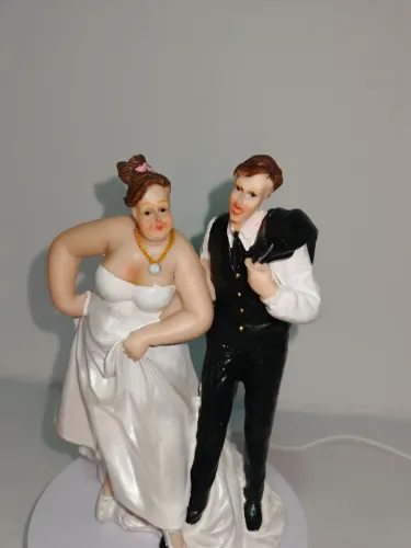 Casal Noivos Enfeite de bolo de casamento 18cn