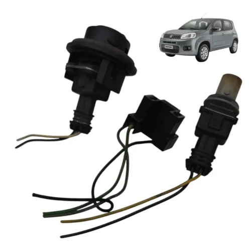 Jogo soquete lâmpada farol Fiat Uno Vivace 2013 2014 2015