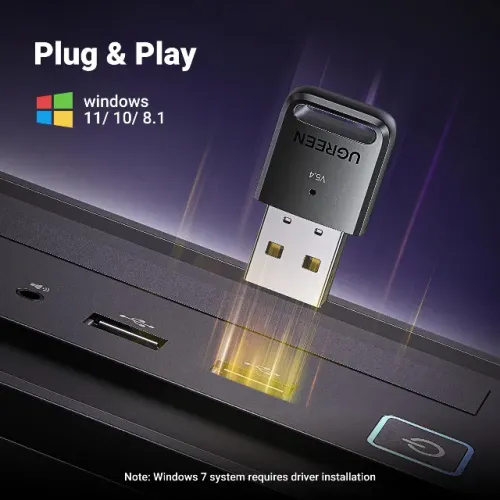 Adaptador Usb Bluetooth 5.4 Ugreen Pc Controle Ps5 Xbox Fone de ouvido