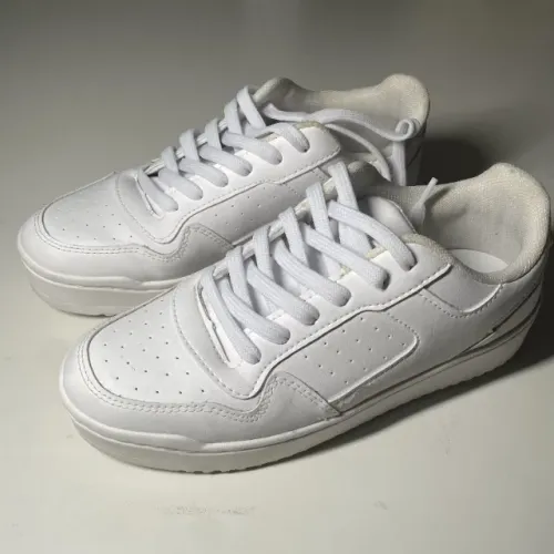 Tênis Cano Baixo com Recortes Branco