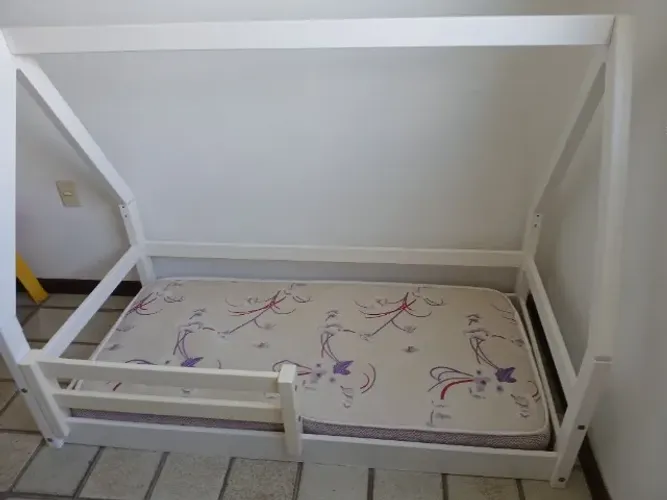 Cama Infantil Montessoriana Branca + Colchão Ortobom