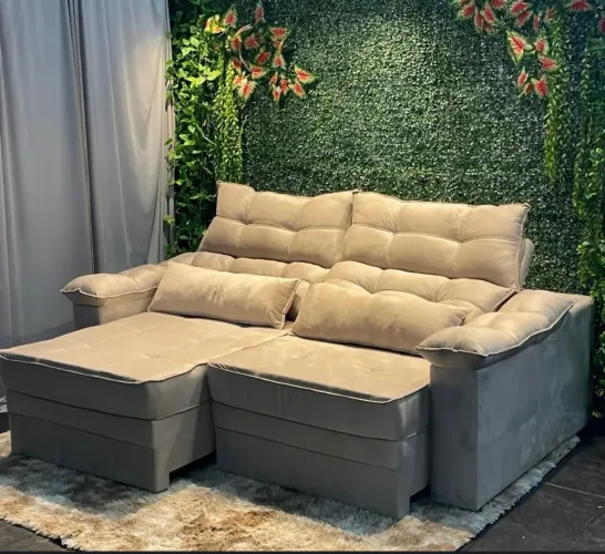 Sofá Retrátil e Reclinável 2,20 confortável e elegante