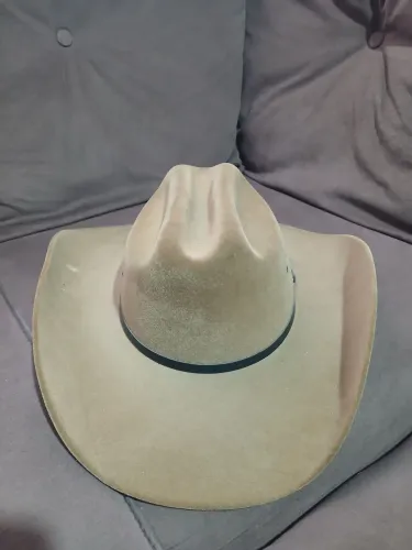Chapéu Country Americano Marrom Areia Semi Novo - Pouquíssimo Uso