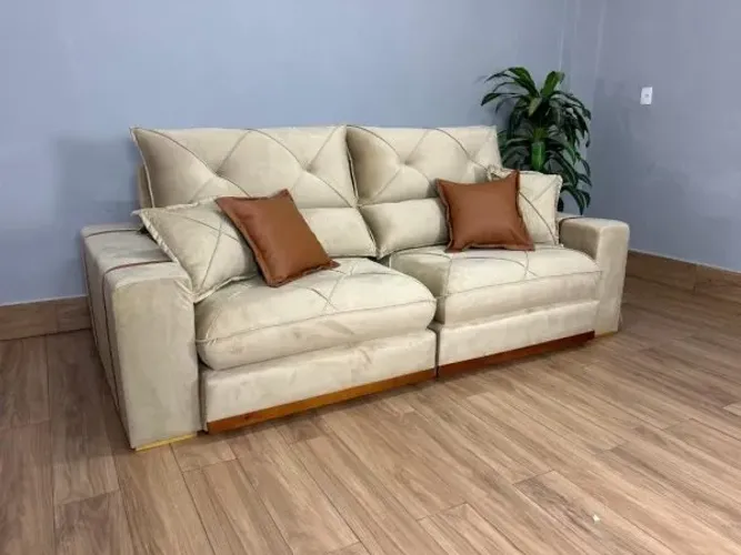 Sofá Retrátil e Reclinável Gran Bello 2.30m - Entrega Rápida