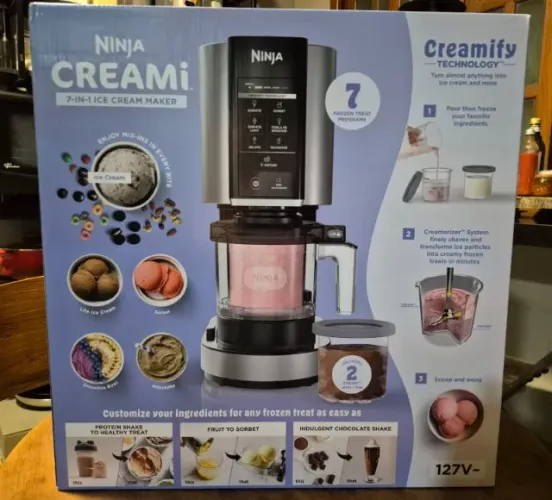 Sorveteira Ninja Creami, 7 Opções Diferentes de Sorvete, 110V