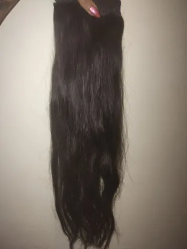 Mega hair 60 cm humano preto e outro loiro aplique