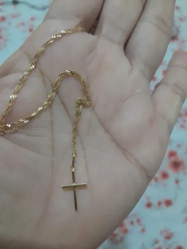 Cordão de ouro com pingente 18k