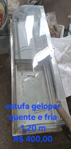 Estufa gelopar, 1,2m, Quente e Fria, 220v, acompanha placas térmicas p/ parte fria.