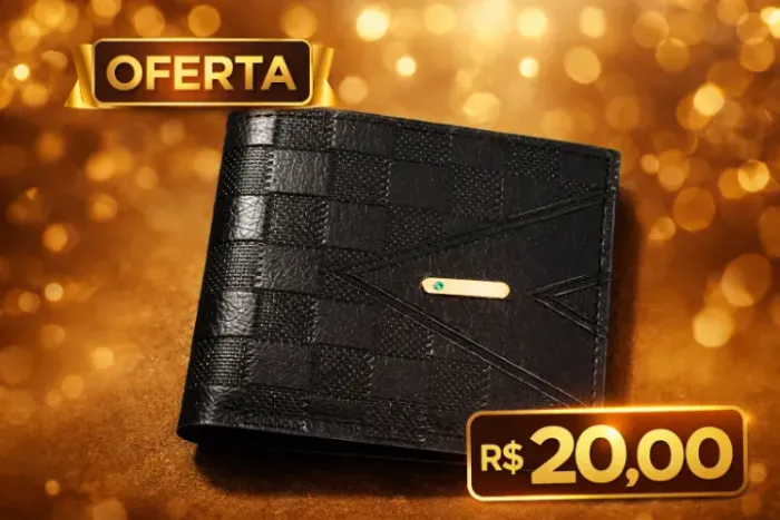 Carteira Masculina Premium - Elegante, Compacta e Super Prática!