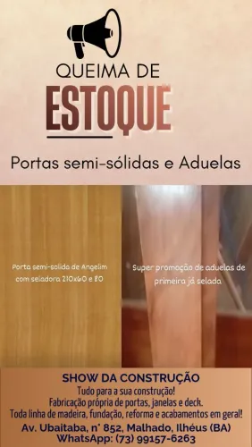 Portas semi-sólidas e Aduelas no Show da Construção