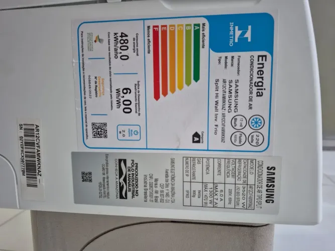 Ar condicionado Samsung 12 mil Btus