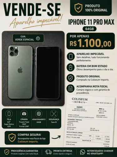 iPhone 11 Pro Max 64gb 1.100