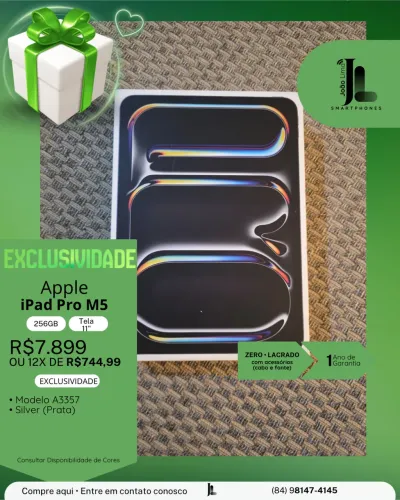 IPAD PRO M5, 256GB, TELA 11?, LACRADO, EXCLUSIVO!
