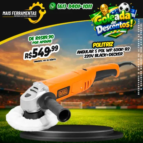 Politriz angular 5 Pol WP 600K-B2 220V BLACK+DECKER