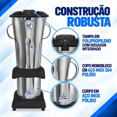 Liquidificador 10 litros colombo Entrega Grátis
