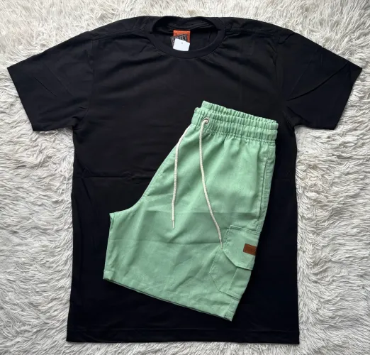 Kit Camisa e Short Linho