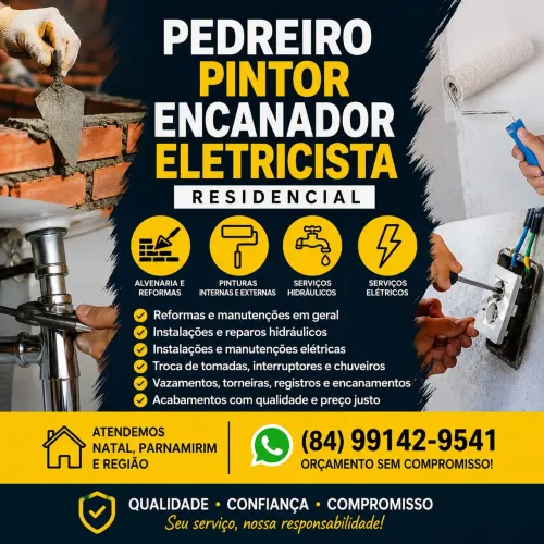 Reformas em Geral | Pedreiro, Pintor e Encanador