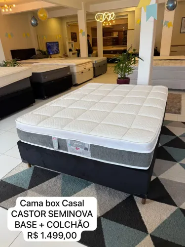 Colchão box Casal CASTOR SEMINOVO TOP - ENTREGAMOS