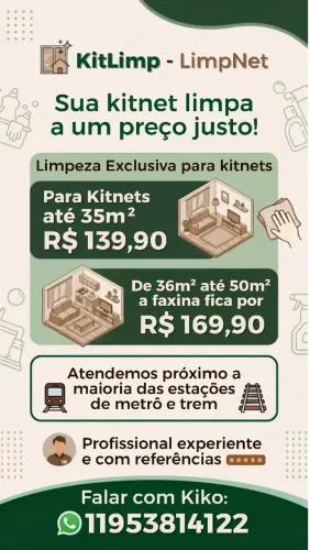 Limpeza Profissional de Kitnets e Studios em São Paulo