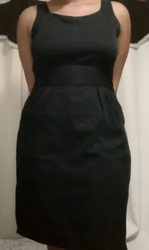 Vestido Midi Preto C&A Elegante - Gola Quadrada - Perfeito Estado Tam. M