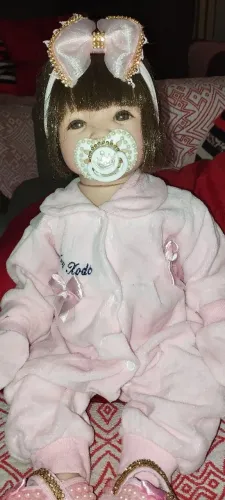 Boneca bebê reborn +berço