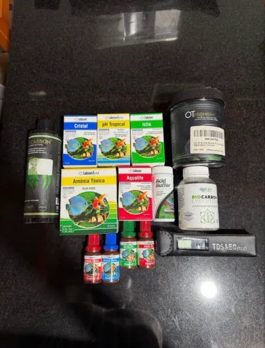 Testes Amônia/nitrito/ph e produtos para aquário