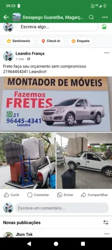 Fretes e montagem de móveis!! 