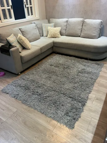 Tapete cinza felpudo retangular 2,00x1,50