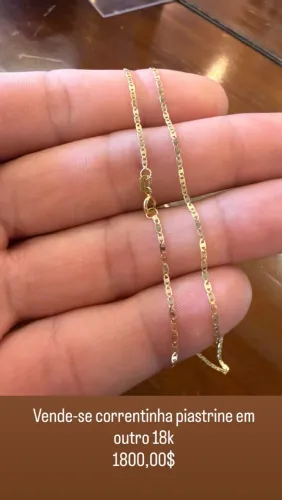 Correntinha piastrine ouro 18k