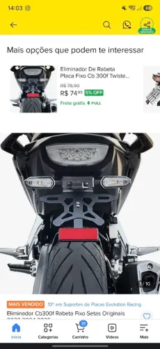 Eliminador rabeta CB 300F
