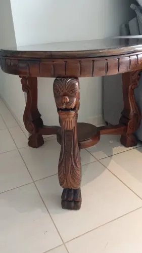 Mesa De Centro Madeira Maciça (Antiguidade).