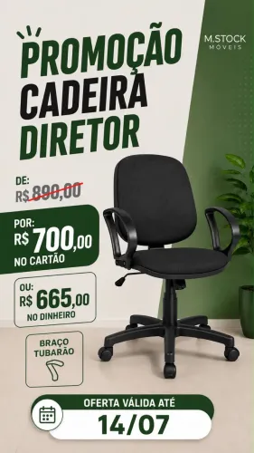 Cadeira diretor espuma injetada 