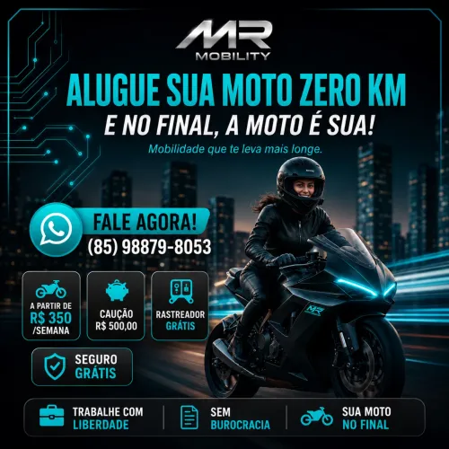 ALUGUEL DE MOTOS ZERO KM
