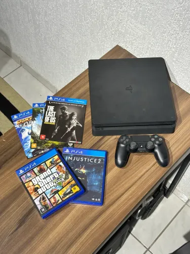 PlayStation 4 Slim 500GB Usado + 5 Jogos