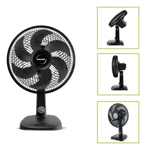 Ventilador novo - Mallory Turbo silencioso 3 potências - entrega rápida